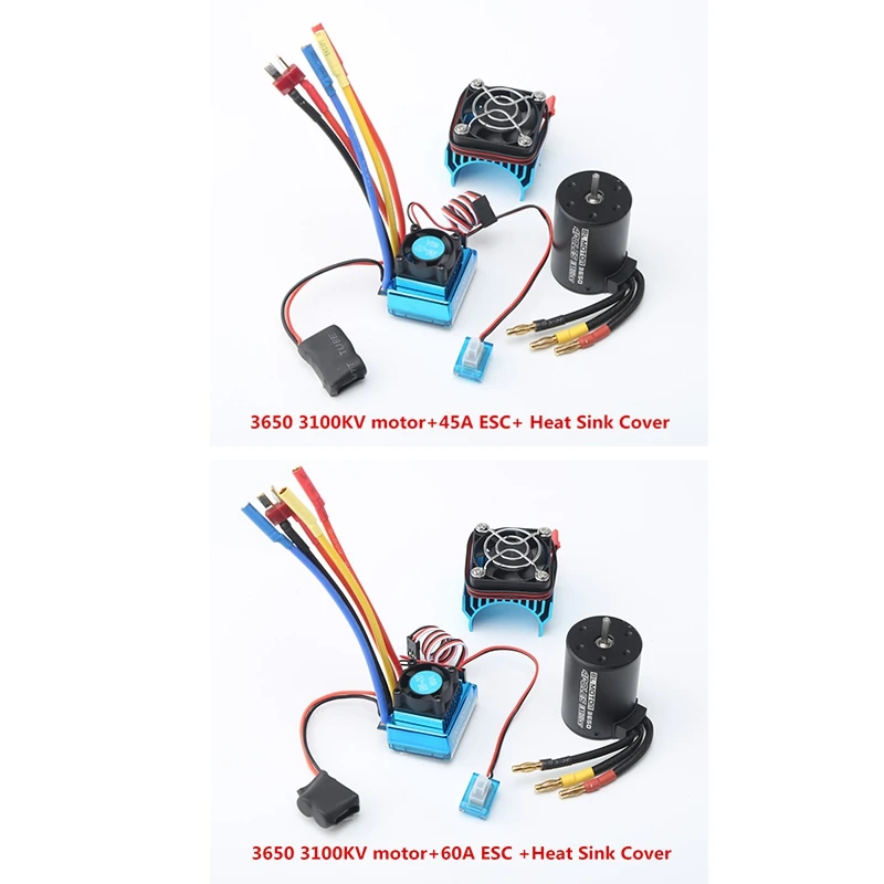 

3650 3100Kv бесщеточный двигатель и Esc с радиатором комбо для 1:10 Rc автомобиль Rc лодка часть