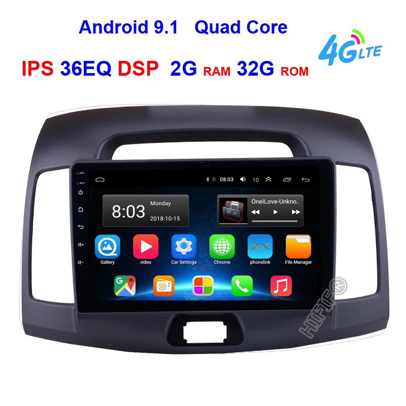 A IPS DSP 2G 32G 4G 2G+ 32G Android 9,1 4G Автомобильный Радио Мультимедиа Видео плеер навигация gps WiFi 2 din для hyundai Elantra HD 2006-2010 без dvd - Цвет: A IPS DSP 2G 32G 4G
