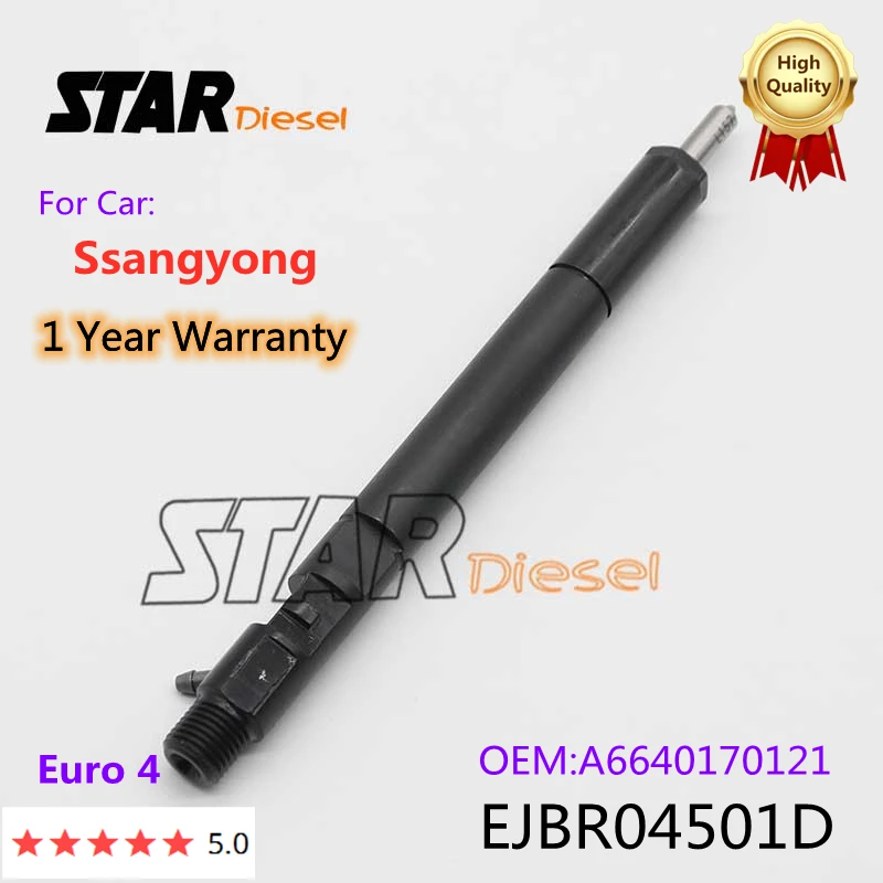 

Free Shipping EJBR04501D Diesel Fuel Injector A6640170121 For Ssangyong Actyon Kyron 2.0L Xdi SUV (100bhp) D20DT Euro 4