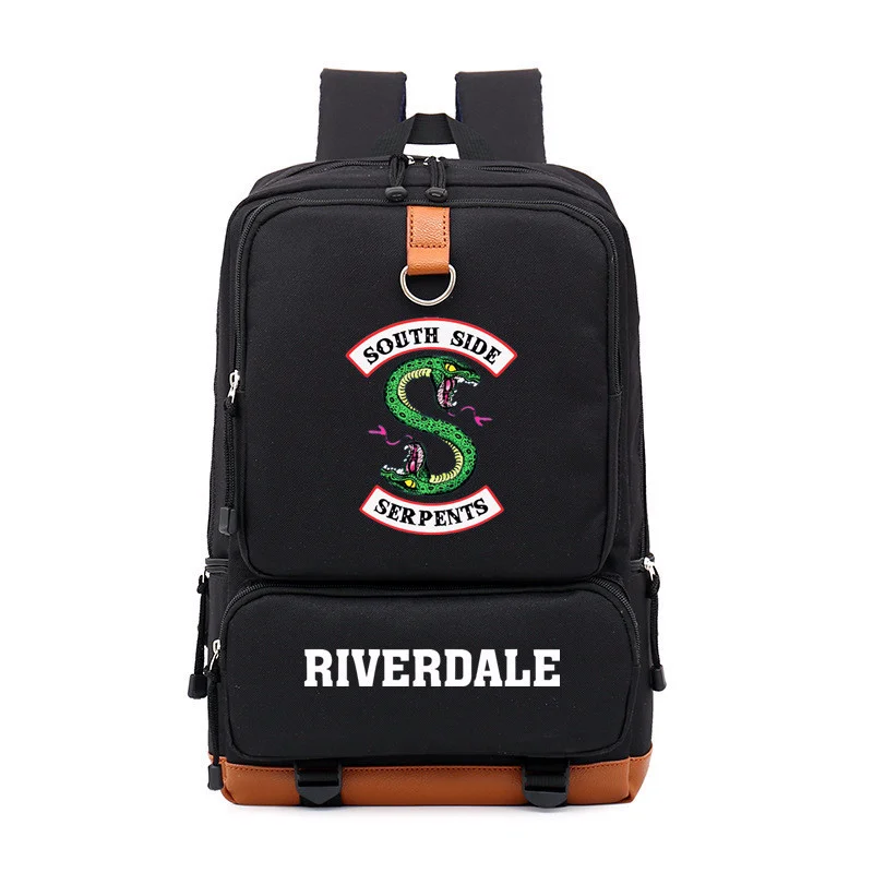 

South Serpents Riverdale Snake Boy Girl Children School Bag Women Bagpack Teenagers Schoolbags Canvas Men Student Backpack Hot