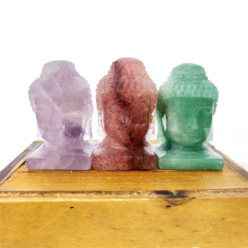 

1 шт., резная статуэтка Будды матреи из натурального камня, фэн-шуй, Хрустальная статуэтка, ремесло для украшения дома, чакра, восстанавливаю...