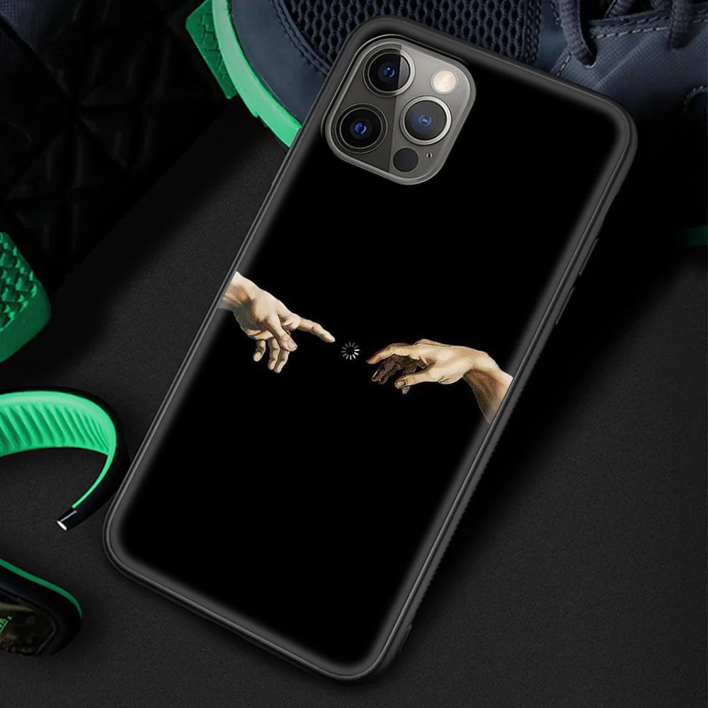 

Plaster Statue David Aesthetic Art Soft Cover for iPhone 12 11 Pro MAX Luxury Phone Case XR X XS MAX 8 7 6 6S Plus Coque Shell