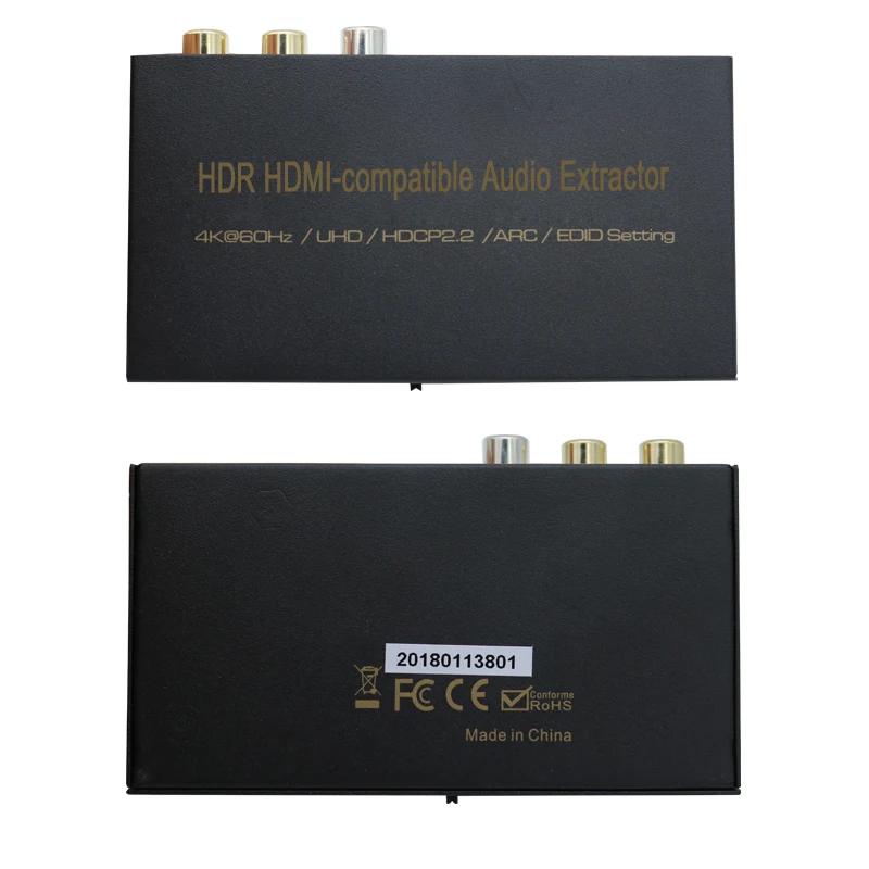 Larryjoe HDR HDMI совместимый аудио экстрактор 4K @ 60Hz UHD HDCP2.2 ARC EDID настройки 2 0 V
