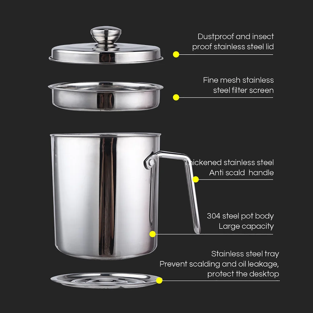 304 Нержавеющая сталь глубокая сковорода горшок Кухня темпуры для жарки с крышкой