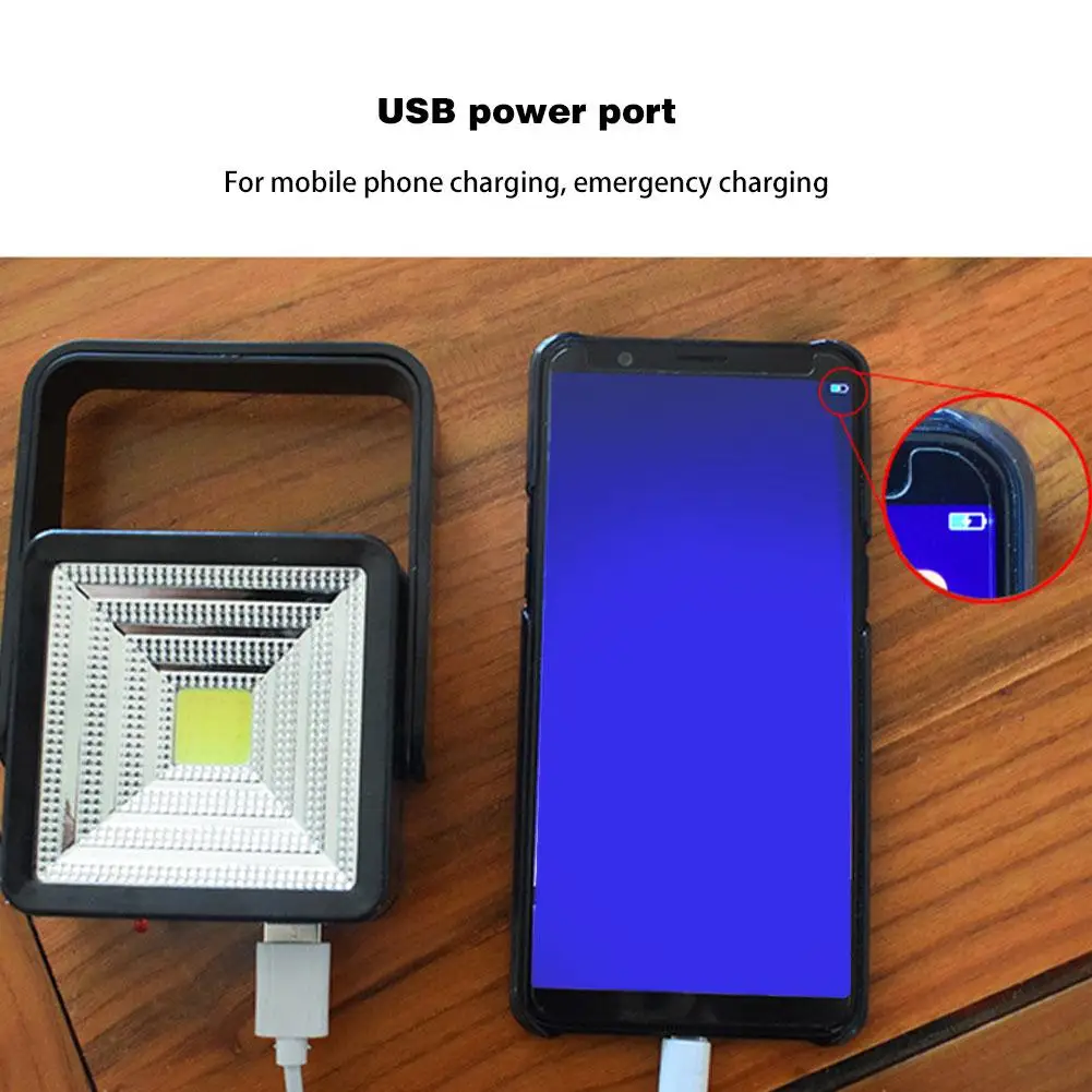 USB СВЕТОДИОДНЫЙ светильник на солнечной батарее портативный ручной аварийный