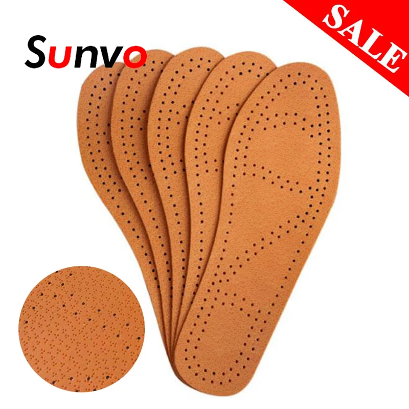 Sunvo/кожаные стельки для мужчин; обувь в деловом стиле; Мгновенно впитывает пот; дышащий дезодорант; заменяет Мужские Стельки с Т-образным внутренним подкладом; Прямая поставка