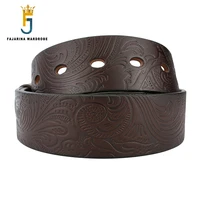 fajarina top quality cow cowhide leather novelty chinese pattern genuine belt men style 38mm belts without buckle n17fj1131