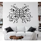 Настенные виниловые наклейки на стену с изображением мозга и нейроральных сетей компьютеры для офиса и учебного класса