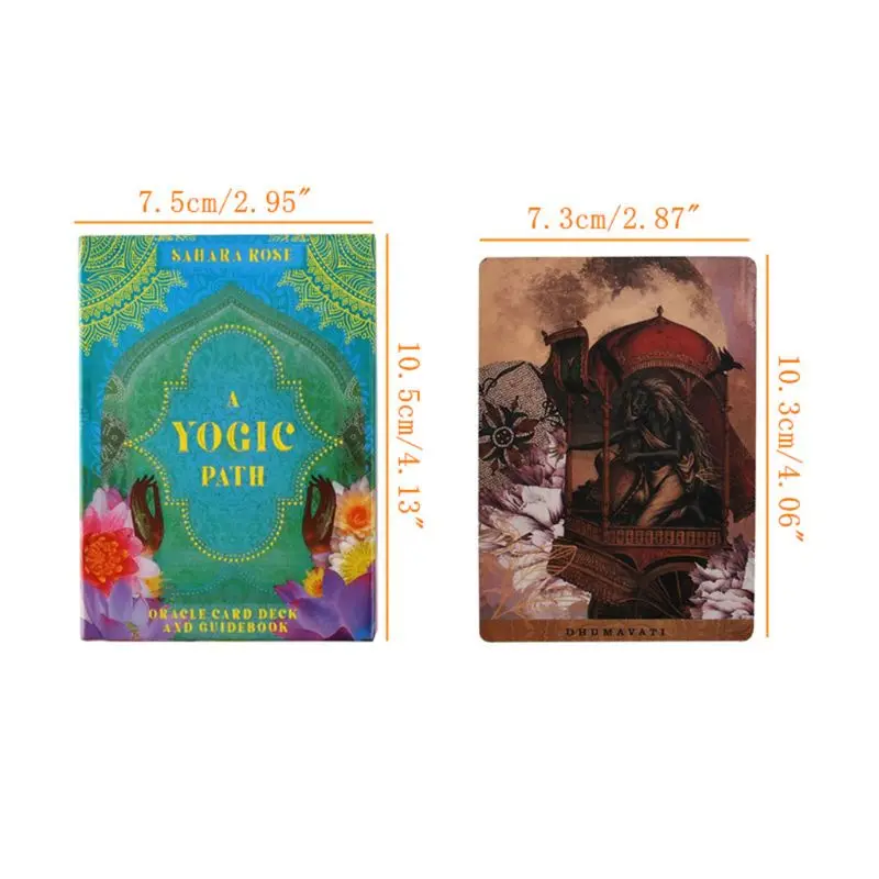 

A Yogic Path Oracle Deck and Guidebook 54 Cards Tarot Game Toy Tarot Divination Guide Ancient Yogic Wisdom