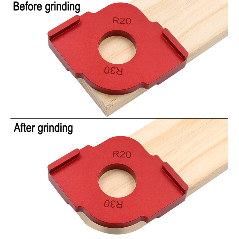 

2Pcs Trimming Machine Engraving Machine Round Corner R Angle Round Arc Woodworking Semicircle Quick Positioning Template Tools
