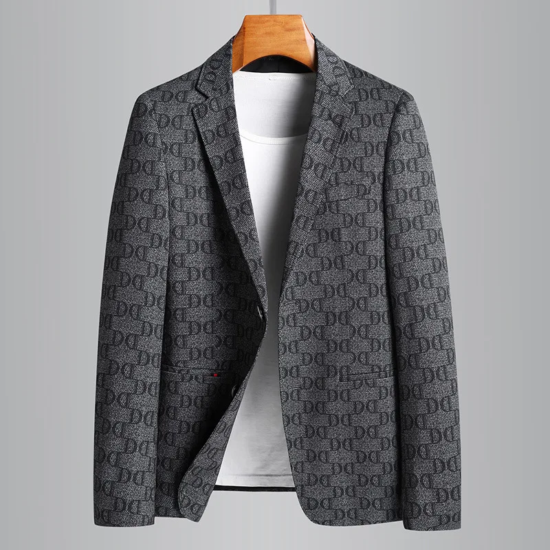 

Brand Spring Summer Male Blazer High Quality Single Breasted All Printed Mens Blazer Fashion Slim Fit Casual Man Blazer 4XL
