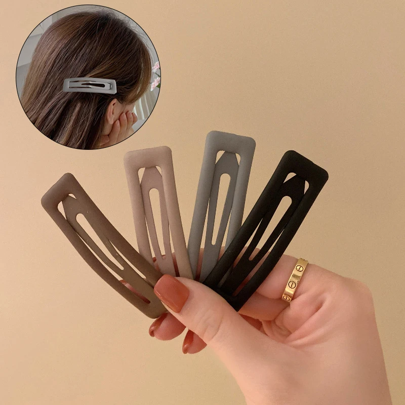 

Korean Style Temperament Bangs Hair Clips Stylish Leisure Hair Accessories Elegant Frosted Hair Clips Simplicity Hair Clips