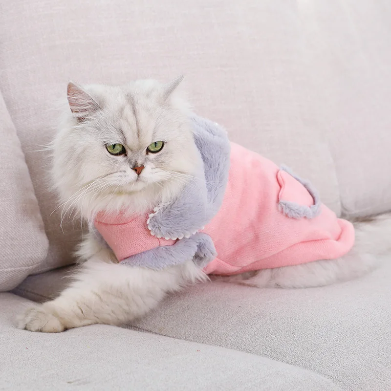 Теплая одежда для домашних животных Hoopet кошек на осень и зиму свитер маленького