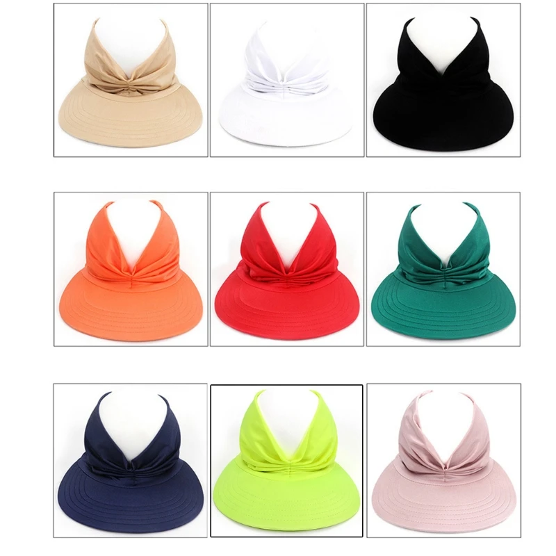 

1 Piece Summer Anti-UV Women's Sun High Elastic Cozy Flat Empty Top Fashion Caps for Travel Beach Daily