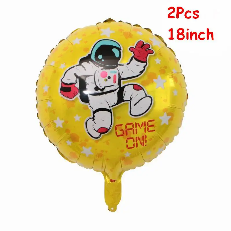 2pcs yellow Контроллер видеоигры шар из алюминиевой фольги для детей день рождения украшения интернет празднование черный красный воздушный шар - Цвет: 2pcs yellow