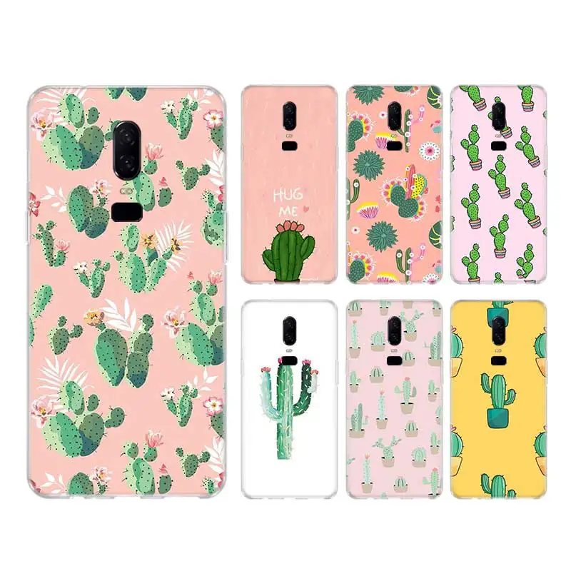 

Cactus Plants Case For OnePlus 9 Pro 9R Nord Cover For OnePlus 1+ 8T 8 7T 7 Pro 6T 6 5T 5 3 3T Coque Shell