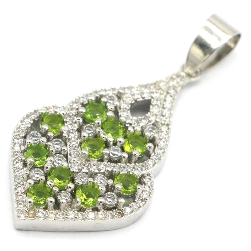 41x20mm Юбилей создан Зеленый Хризолит Гранатовый родолит CZ для Дамская молодежная