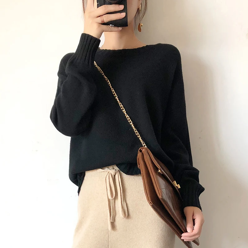 Новинка 2021 осенний и зимний свитер Женский пуловер с круглым вырезом вязаный