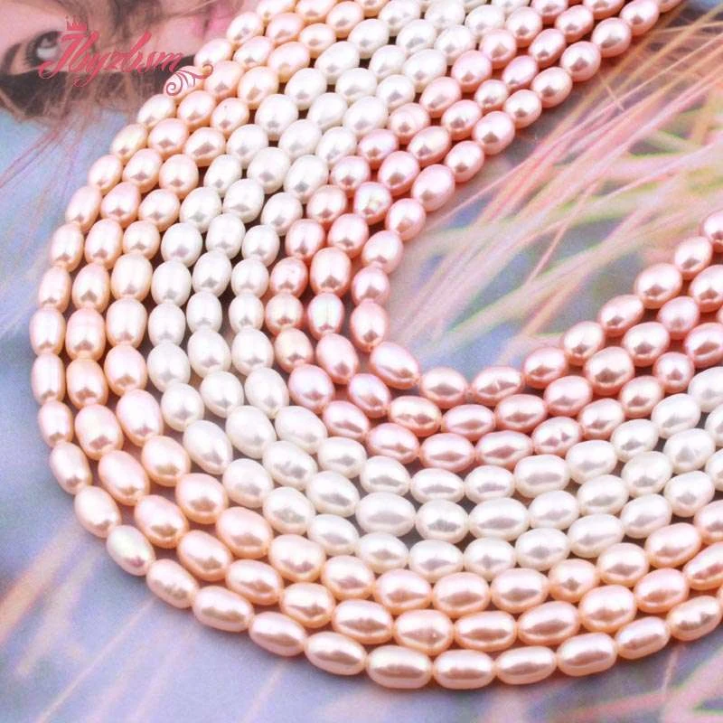 3 5 мм овальные из пресной воды жемчужные бусины Гладкие натурального камня для DIY
