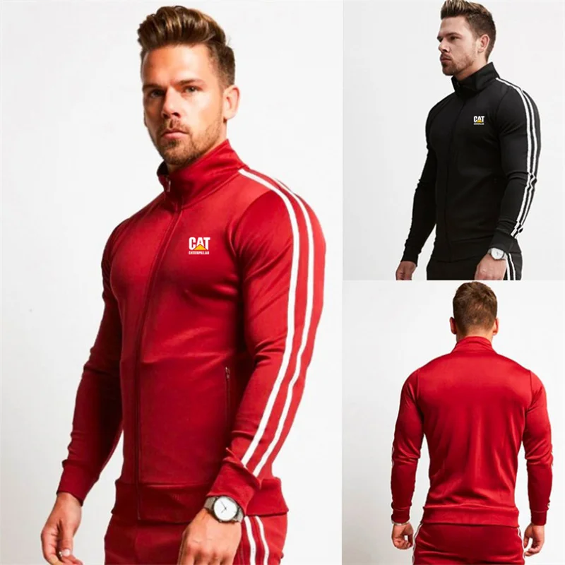 

New fashion autumn long-sleeved sweatshirt gym zipper jacket sweater suit clothes and pants