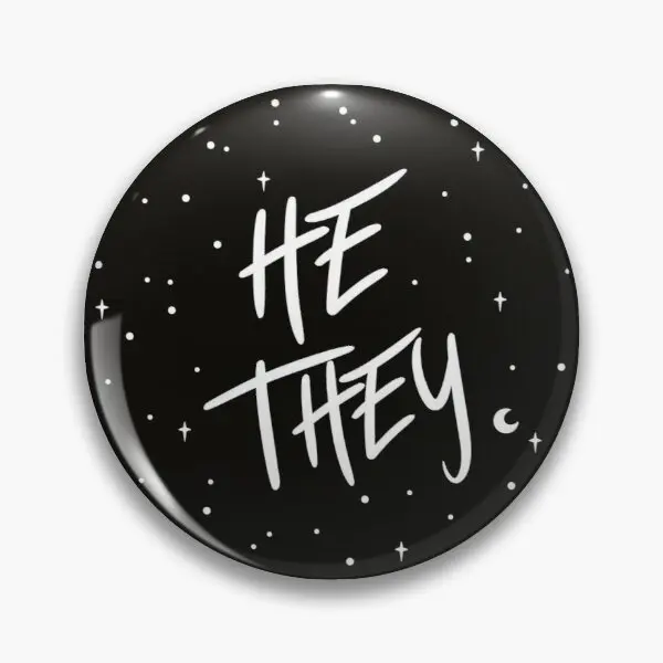 

Stars He They Pronouns Customizable Soft Button Pin Funny Decor Clothes Creative Lapel Pin Lover Badge Metal Women Jewelry Gift