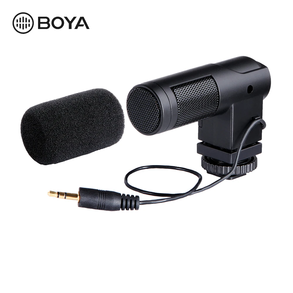 BOYA BY-V01 3 5 мм разъем мини стерео микрофон X/Y камера конденсаторный для цифровой DSLR