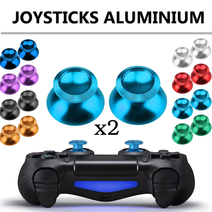 2PC Metal Joystick Grip Cap Analog Thumb stick Cover For PS4 Xbox One Gamepad Controller thumbstick Replacement | Электроника