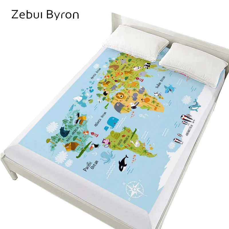 Детская кровать с 3D рисунком простыня на резинке простыни 150/160x200/queen/King