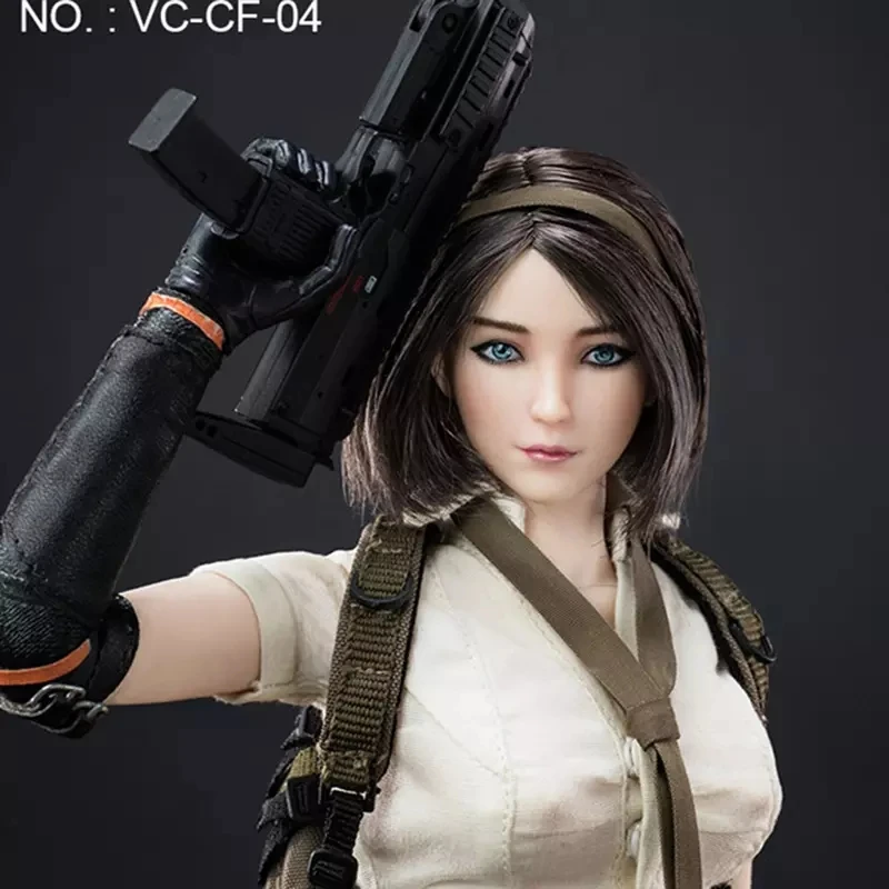 

1/6th VERYCOOL VC-CF-04 Female Agent Shooting Game Warrior Head Carved For 12" Action Figure Body