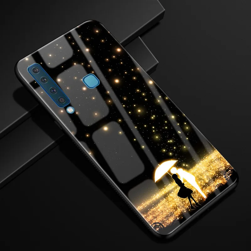 Для samsung A9 чехол A 9 PC Пластиковый стеклянный чехол для телефона черный TPU бампер чехол для samsung Galaxy A9 A920F A920 A9s - Цвет: 29