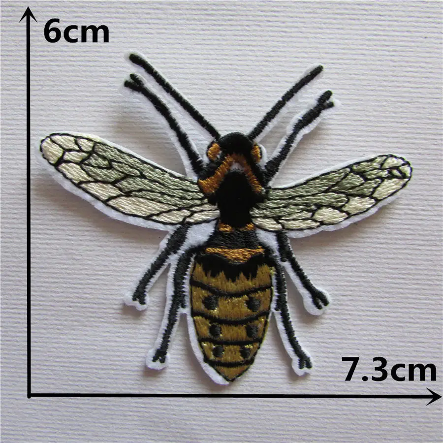 C5109 Горячая Распродажа насекомое вышивка аппликация Железо на патч для значок с Пчелой пастой Швейные hornet наклейки DIY Одежда украшения Аксессуары - Цвет: C5109