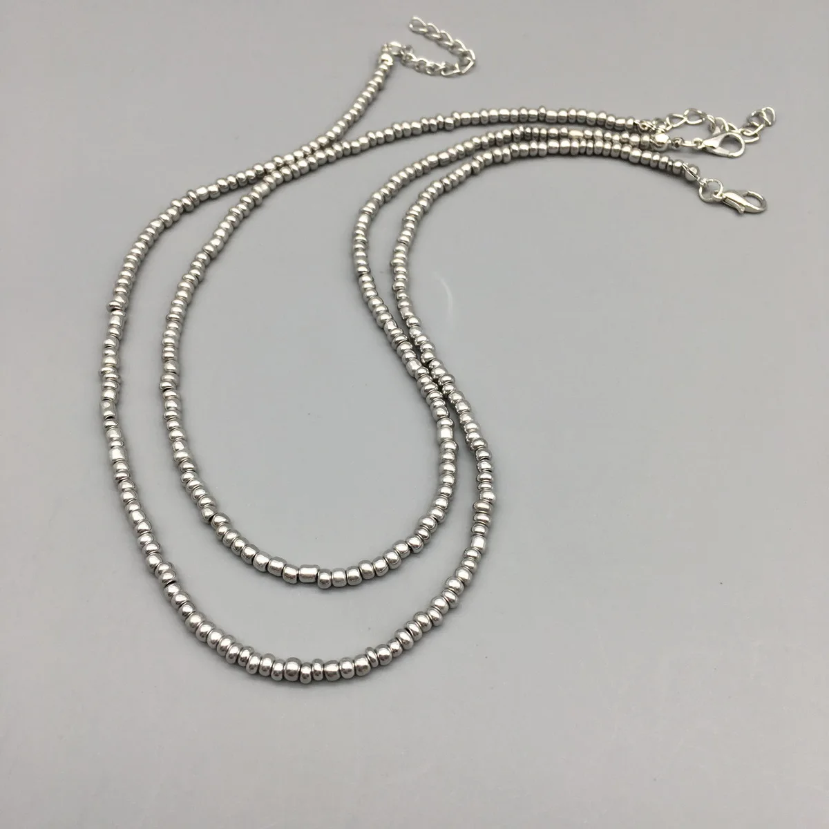 Бисер серебряного цвета колье Женское Ожерелье богемное Прямая доставка нежное