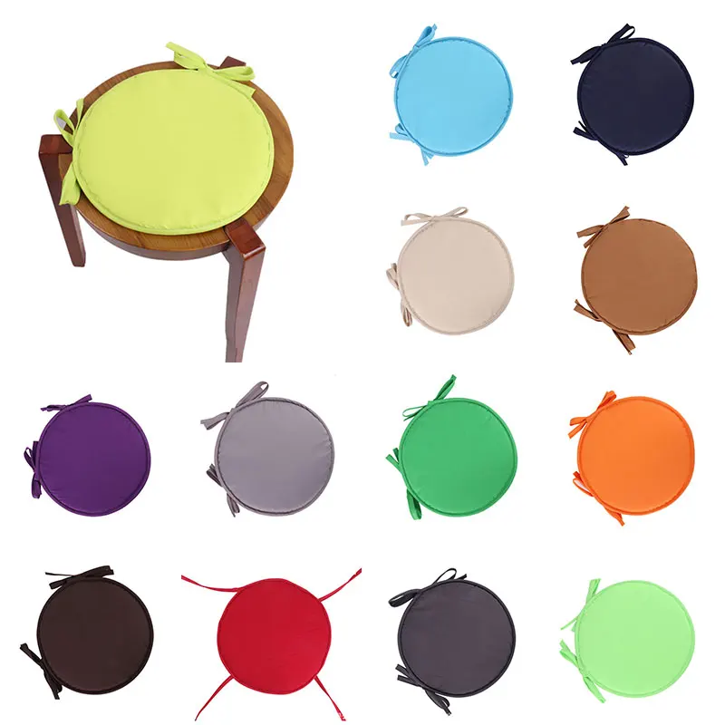 

Round Garden Chair Pad Seat 30/38cm Solid Cushion Round Chair Pad Circular Removable Tie-on Chair Cushion Sponge Chair Pad