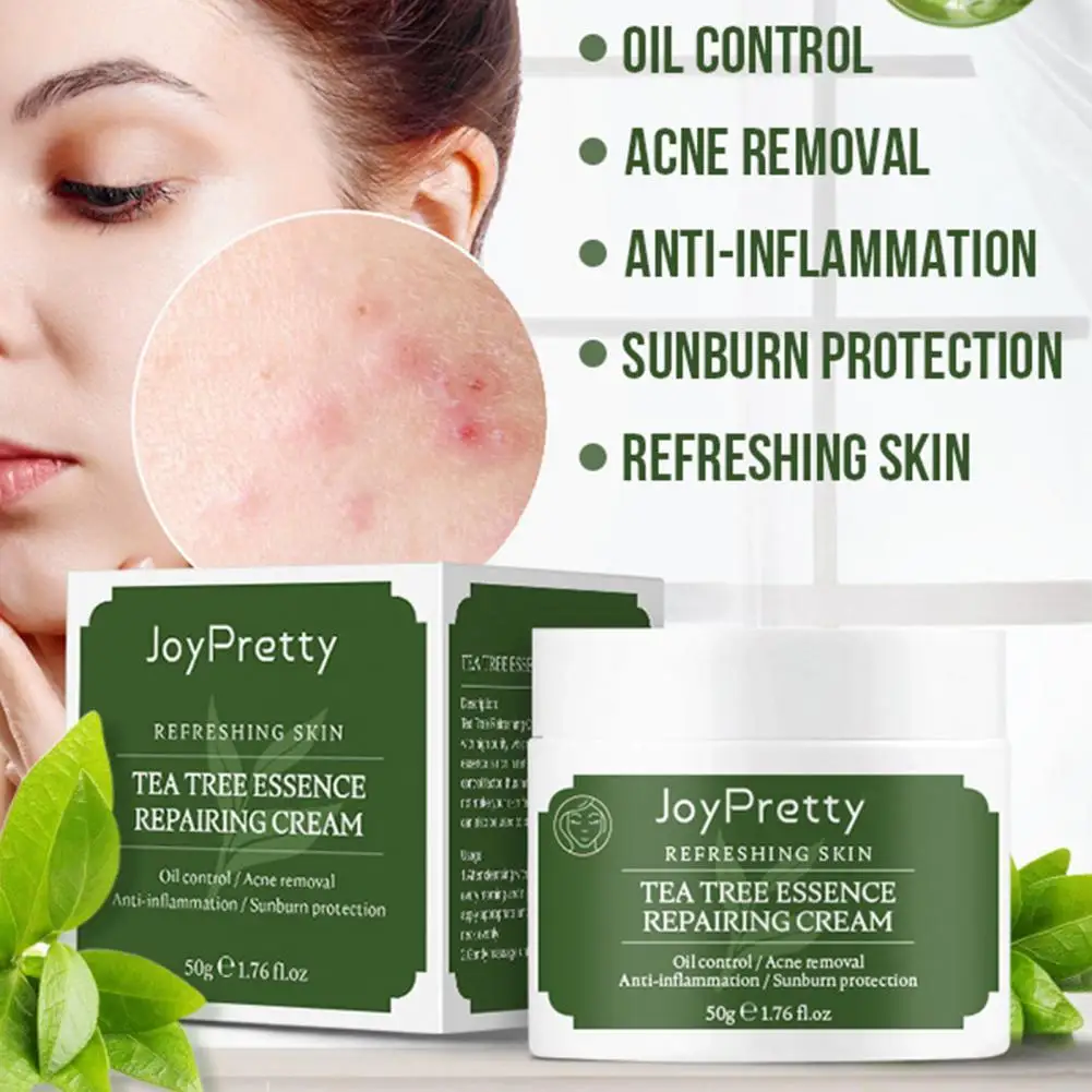 

50g Tea Tree Acne Cream Repairing Mark Sooth Skin Skin Care Surgery Acne Burns Treatment Ointment for Girl
