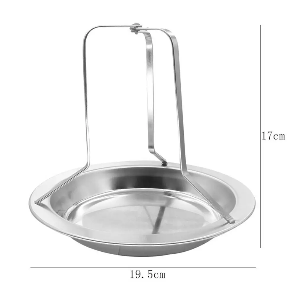 

Outdoor Camping BBQ Stainless Steel Barbecue Grilling Baking Cooking Pans Roasting Duck Chicken Roaster Rack Grill Pan