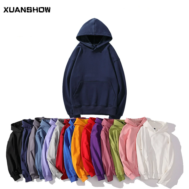 Мужские толстовки XUANSHOW 2020 Осень зима хип хоп свободные высокого качества