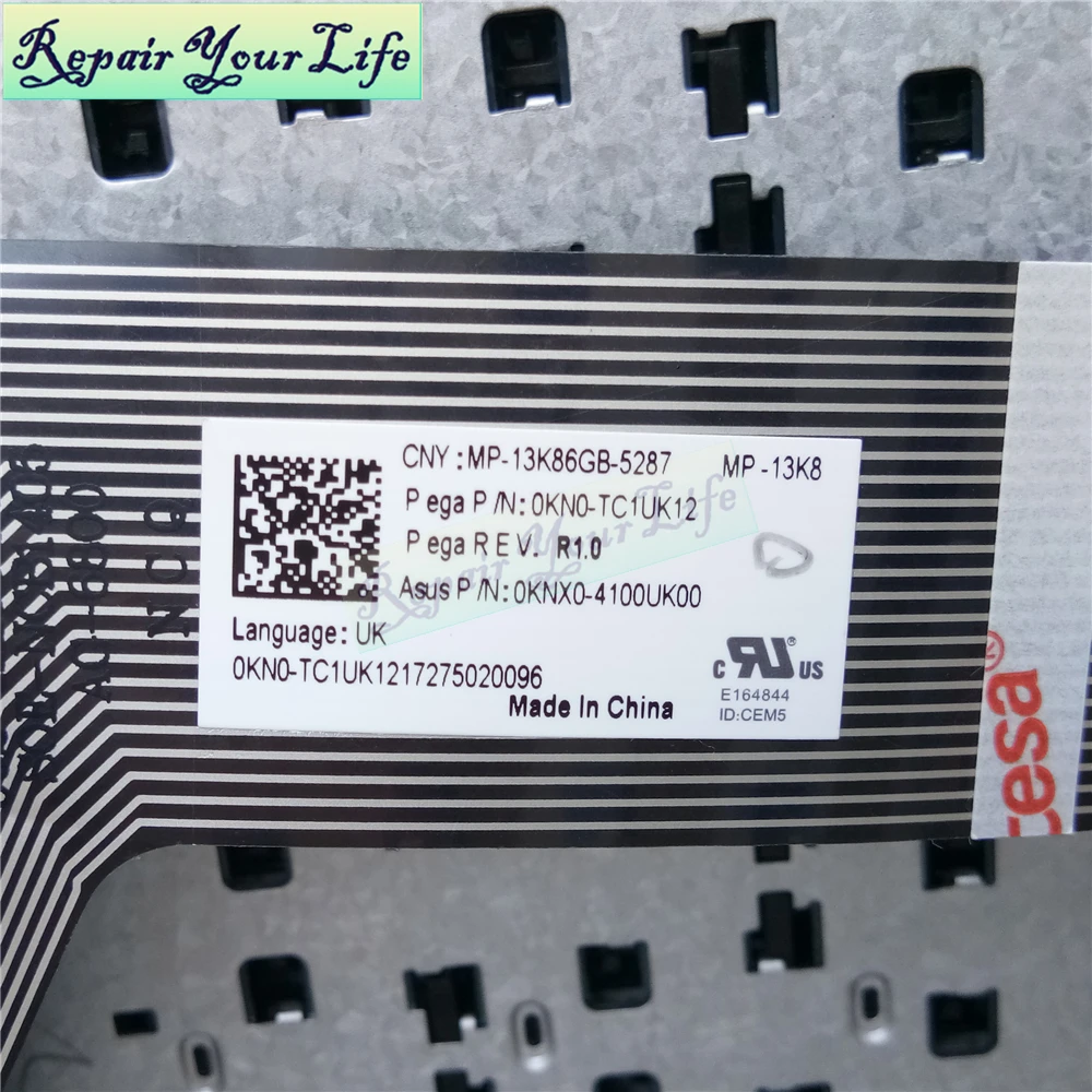 Клавиатура для ноутбука Asus P452 P452A P452L P452LJ P452S PX452 PX452L английская черная MP 13K86GB 5287 0KN0