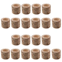 20pcs raw tree stump candle holder tealight holder stand for wedding party decoration