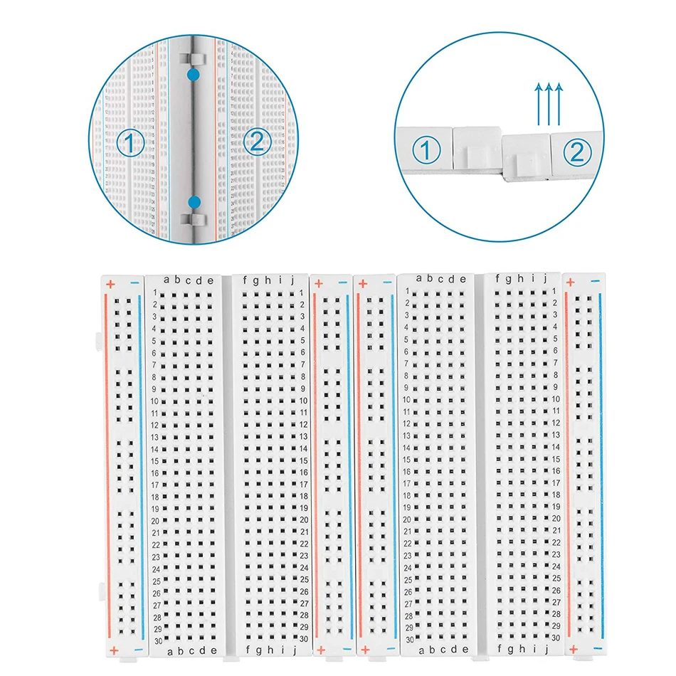 400 отверстий/точек связи макетная плата Solderless прототип печатной платы Pin для Arduino