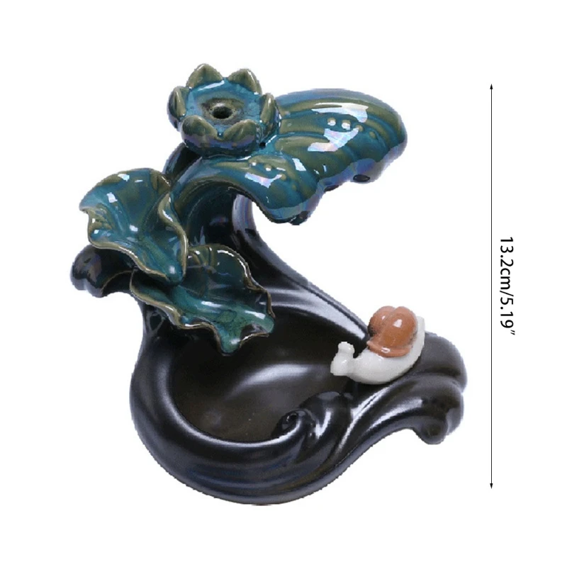 

Lotus Creative Ceramic Backflow Incense Burner Home Decor Aromatherapy Censer H3CC