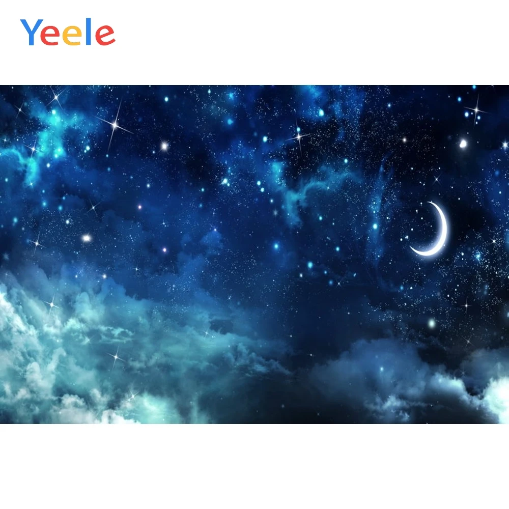 Виниловый фон для студийной фотосъемки новорожденных с изображением звездного