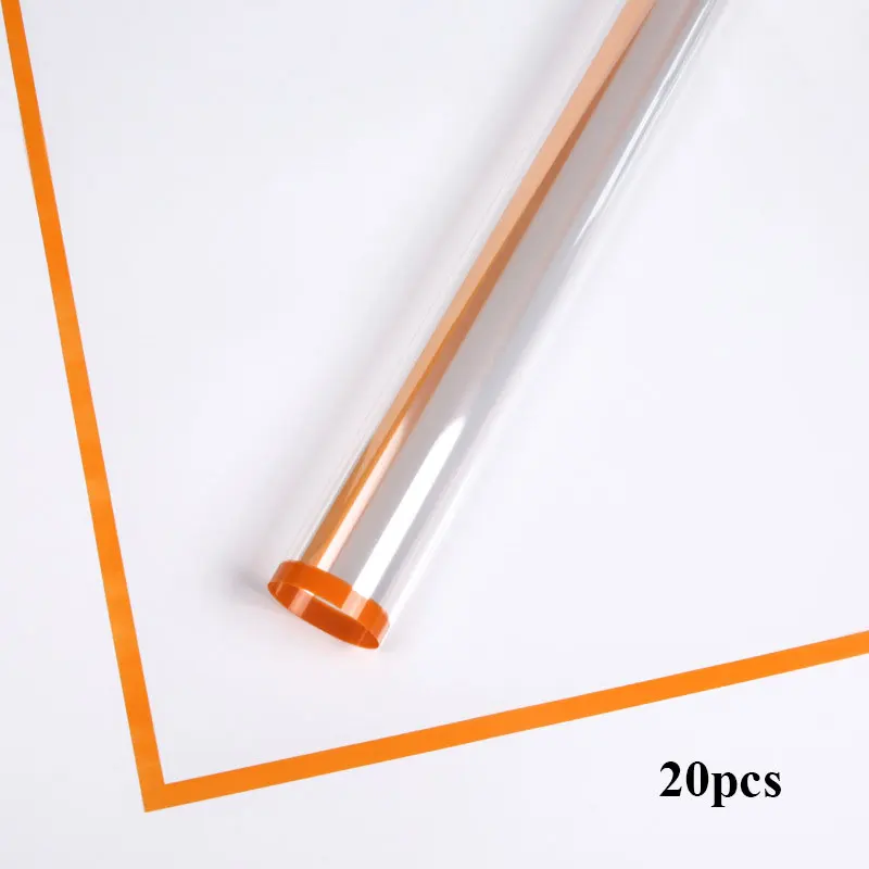 Красивая прозрачная упаковочная бумага водонепроницаемая цветная рамка