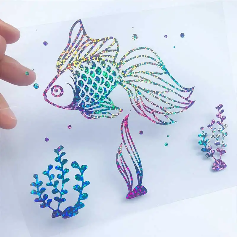 Радужная теплопроводная виниловая круглая многоголограммовая пленка железная