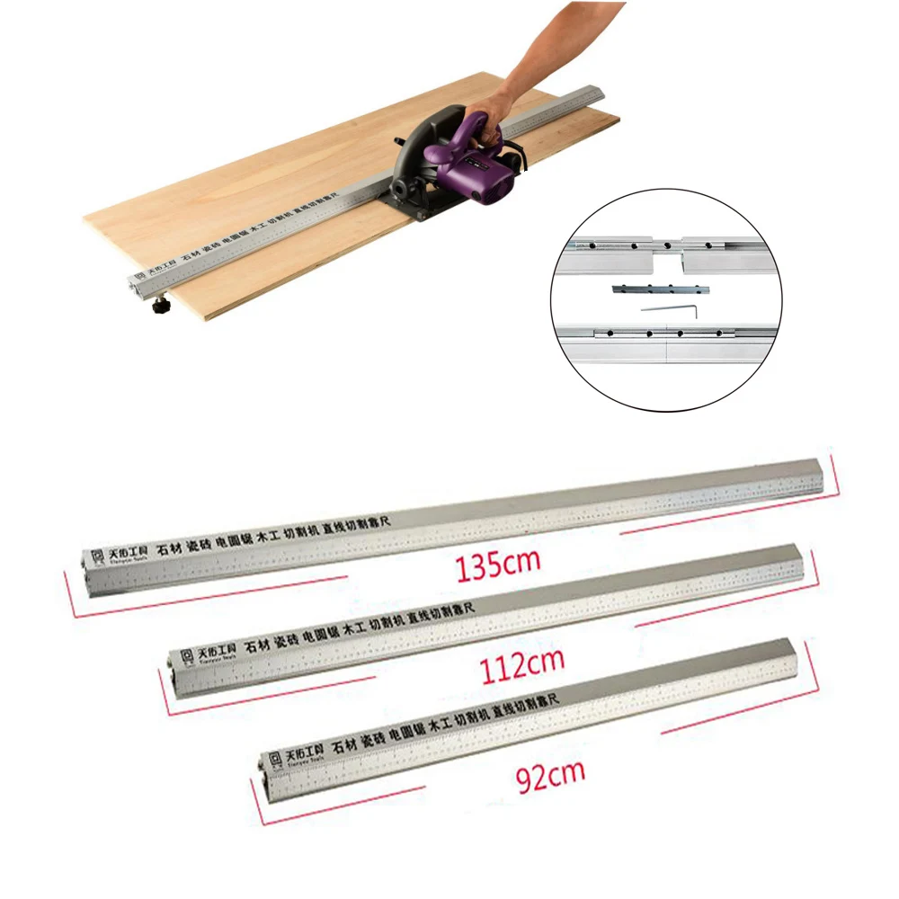 DIY 45 Degrees Chamfer Fixture Angle Cutting Helper Flip saw Electric Circular Saw Cutting Machine Guide Foot Ruler Guide Tool