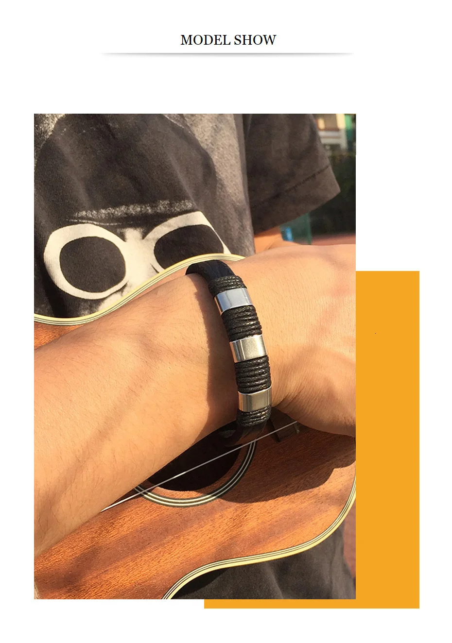 Vnox Black Braid Woven Leather Bracelet for Men Bangle Vintage Tribal erkek bileklik pulseira masculina