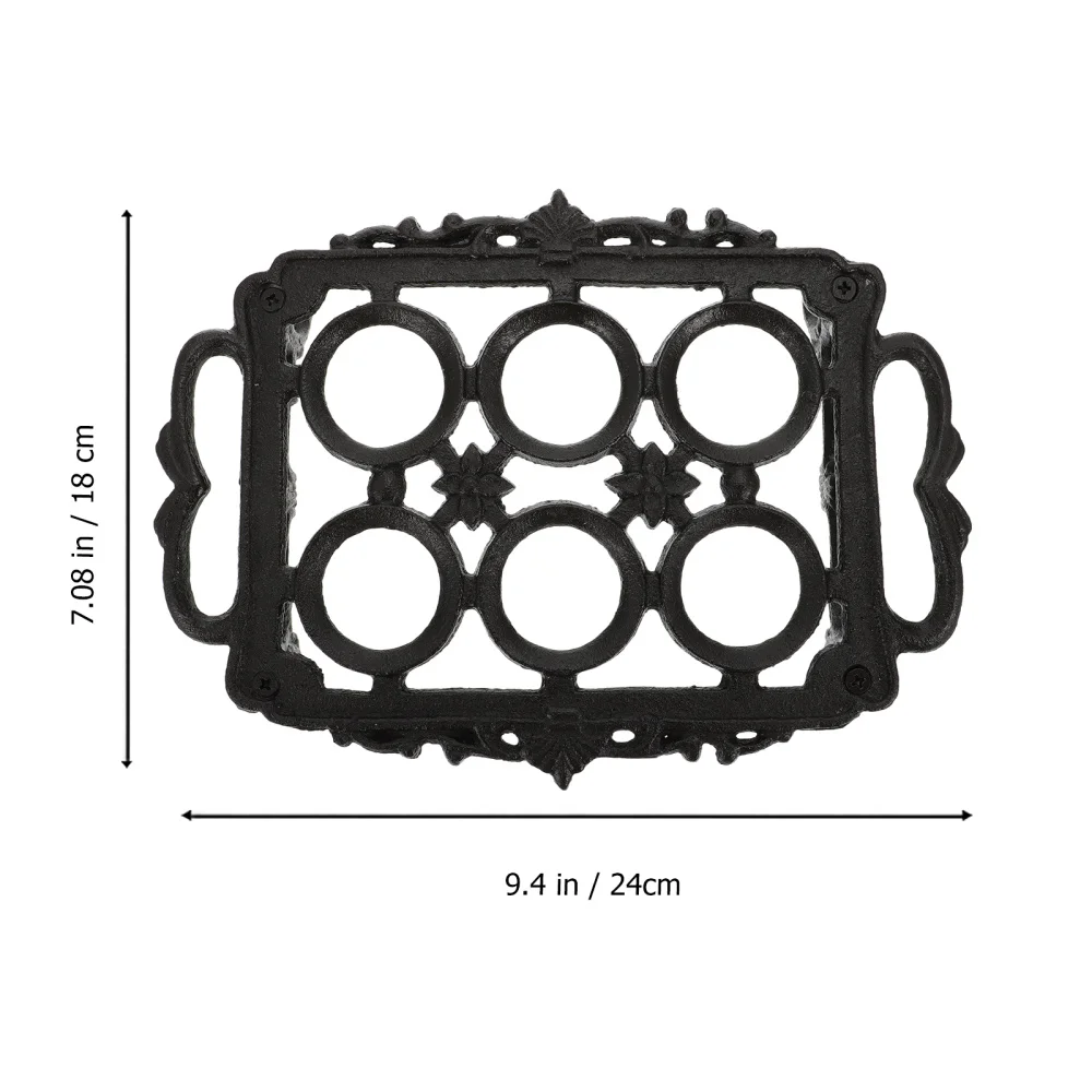 

1PC Creative Kitchen Cast Iron Egg Holder Household Egg Storage Rack Tray(Black)