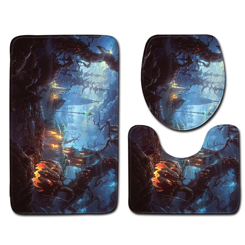 Набор ковриков Zeegle для ванной на Хэллоуин ковер туалета домашний душевой комнаты