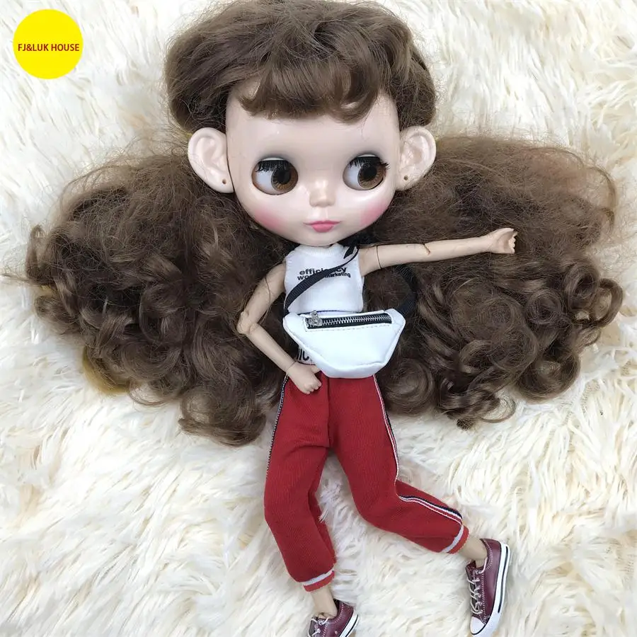1 шт. модная ручная сумка Blyth Dolls черная/белая/Розовая классная сумка для blyth, barbies, OB24, OB11, 1/6, 1/12 BJD аксессуары для кукол