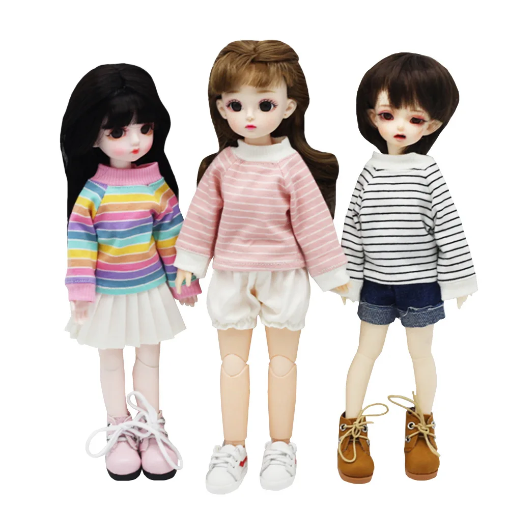 Аксессуары для кукол HOUZIWA BJD полосатая футболка Одежда 1/6