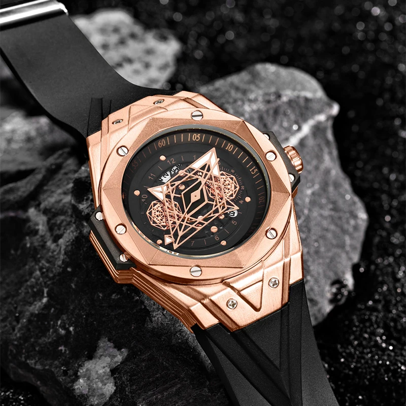 Часы наручные PINTIME Мужские кварцевые роскошные модные спортивные в стиле